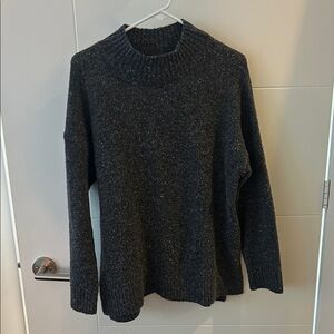 Dark Gray with colored speckles mock turtleneck Sweater